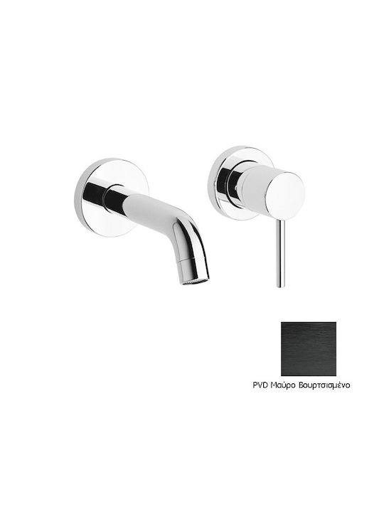 Paini Built-in Mixer & Spout Set for for Bathroom Sink Black