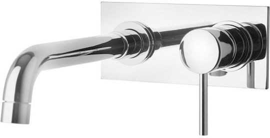 Paini Built-in Mixer & Spout Set for for Bathroom Sink Silver