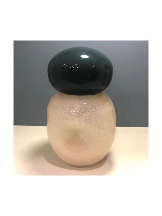 Karvounis Διακοσμητικό Βάζο Glas Beige 12x12x20cm 1Stück