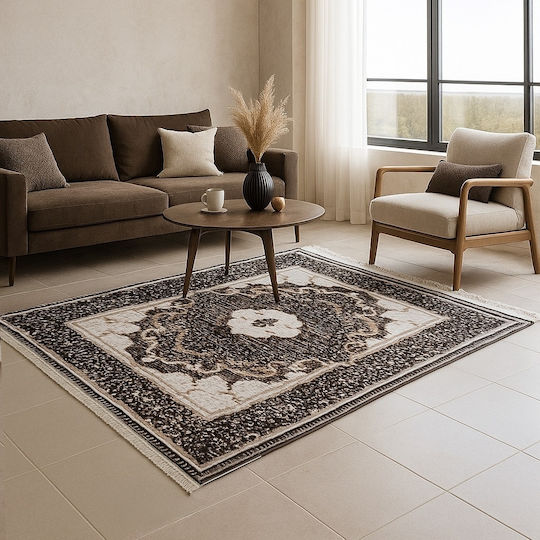 Saray Home Halic Covor Rectangular cu franjuri Maro