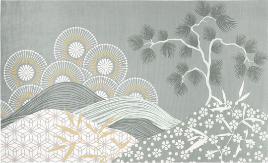 Entrance Mat made of Rubber S-f Yuki Green 45x75cm