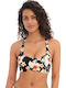 Underwire Sports Bra Bikini Top Havana Sunrise Black Floral