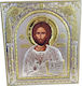Silberne Ikone Van-m30xds 8x12cm Heilige Sophia Lokale Vergoldung