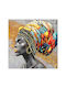 Inart Africana Εξάπτυχος Πίνακας σε Καμβά 100x100cm