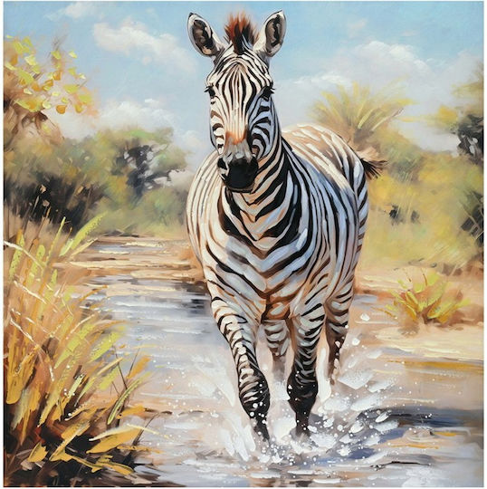 Inart Zebrero 6-Piece Tablou pe Pânză 100x100cm