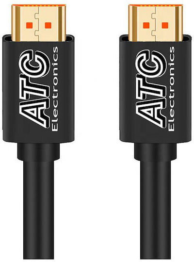 ATC HDMI 2.0 Premium High Speed 4K 60Hz HDR Cable HDMI male - HDMI male 15m Μαύρο