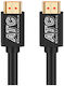 ATC HDMI 2.0 Premium High Speed 4K 60Hz HDR Cable HDMI male - HDMI male 10m Μαύρο