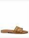 Women's Flat Sandals in Brown Color