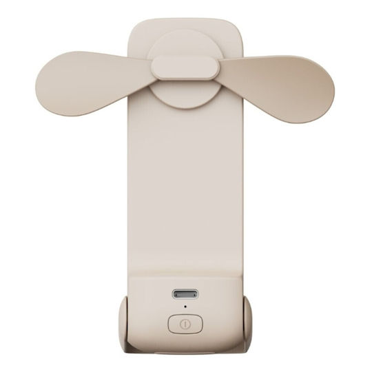 Morris USB Handheld Folding Fan Beige MHF-14101
