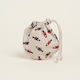 Beauty Home Fabric Christmas Pouch for Gift Beige 13x14cm