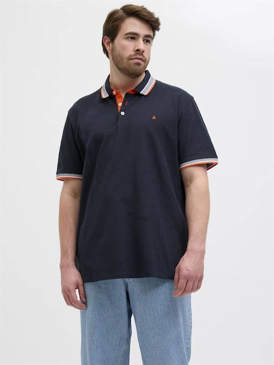 Jack & Jones Поло Тениска Черно Тъмносиньо Неон