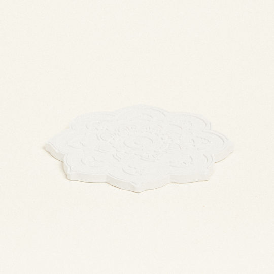 Beauty Home Σουβέρ Κεραμικό Λευκό 10.5x11cm