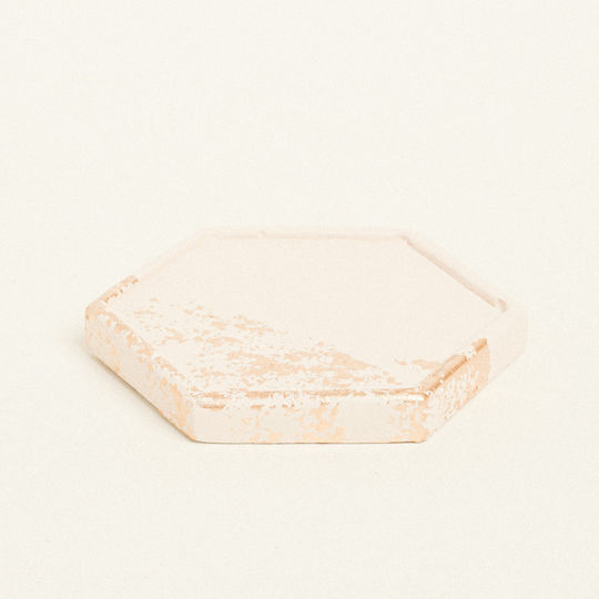 Beauty Home Suporturi pentru pahare Ceramică Auriu 9x10cm 1buc