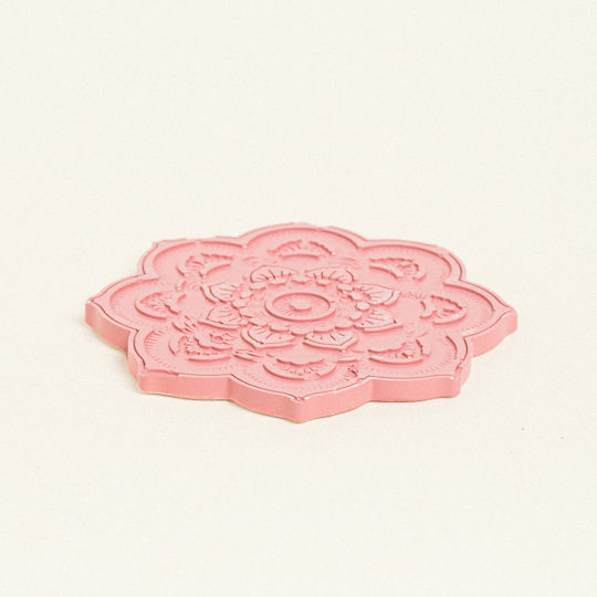 Beauty Home Untersetzer Keramik Rosa 10.5x11cm 1Stück