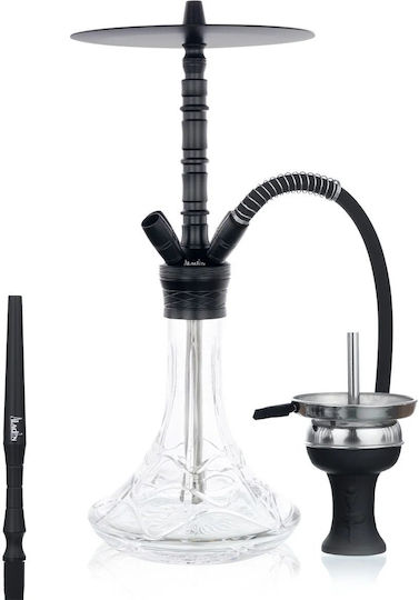 Aladin Narghilea Alux Dublu Negru 53cm