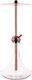 Ναργιλές Vyro Versa Steel Rose Μονός Γκρι 46.5cm