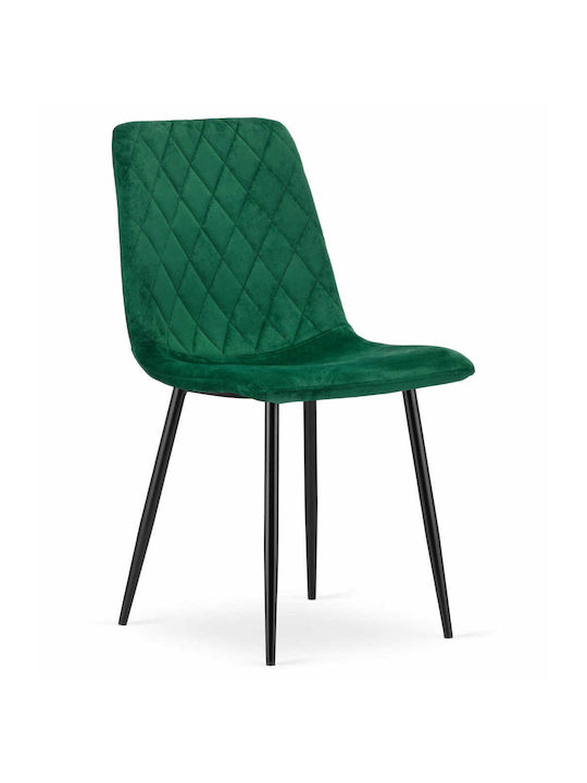 Turin Καρέκλα Τραπεζαρίας Βελούδινη Dark Green ...
