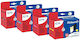 Pelikan Compatible Inkjet Printer Ink Package Canon PGI-2500XL 515 Pages 22ml Multiple (Color) 4pcs