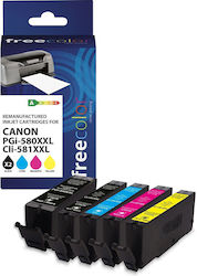 Freecolor Compatible Pack Canon PGI-580XXL CLI-581XXL Black