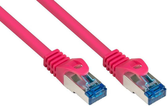 Alcasa S/FTP Cat.6a (Gigabit) Мрежов Кабел Ethernet Външен 2м Лилав