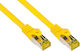 Alcasa S/FTP Cat.7 (10Gbps) Καλώδιο Δικτύου Ethernet 2m Κίτρινο