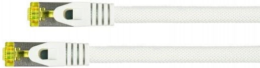 Python Flat S/FTP Cat.7 (10Gbps) Καλώδιο Δικτύου Ethernet 2m Λευκό