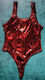 Ophelia's Dream Lingerie Metallic Teddy Red 10h4145red