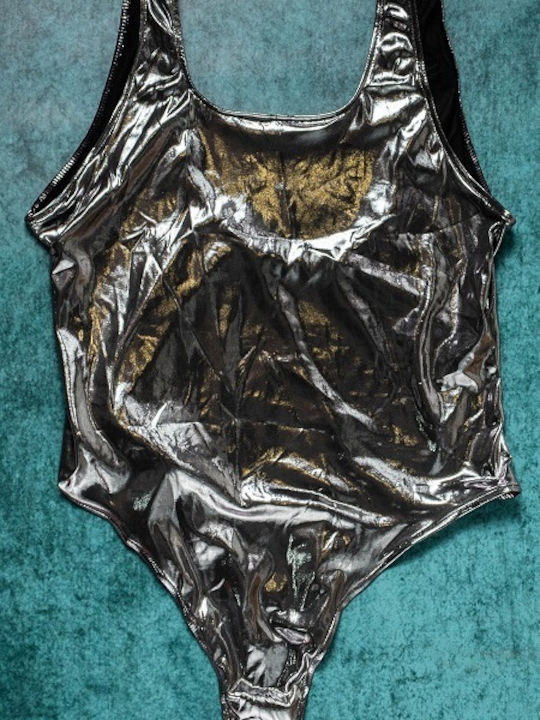 Ophelia's Dream Lingerie Metallic Teddy Silver 10h4145slv