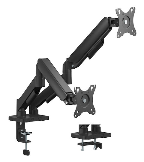 Powertech Stand Desk Mounted for 2 Monitors up to 32" with Arm (PT-1425)