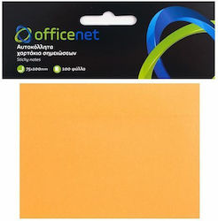 Officenet Αυτοκολλητα Χαρτακια Σημειωσεων Πορτοκαλι 75χ100mm 100φ
