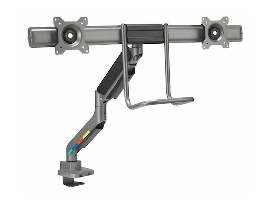 Kensington SmartFit Stand Desk Mounted for 2 Monitors up to 32" with Arm White