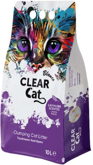 Clear Cat Bentonite Cat Litter with Scent Lavender 10lt
