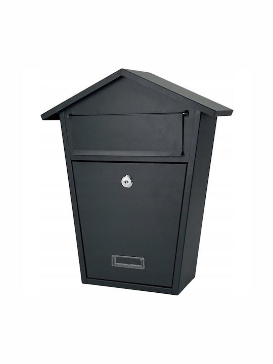 Cutie Poștală pentru Exterior Metalic în Culoarea Gri 38x32x11cm