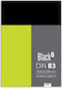 Glued Sketch Pad No5 35x50 Black 140gsm
