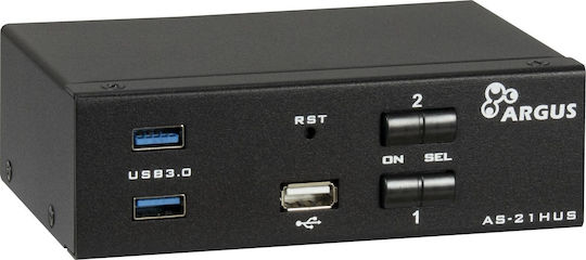Inter-Tech KVM & Data Switch AC-21HUS