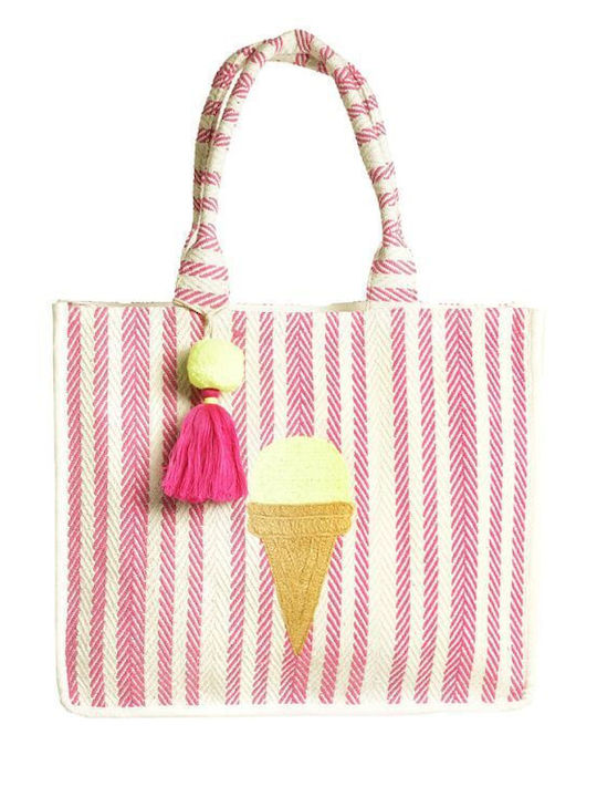 Ble Resort Collection Stoff Strandtasche Rosa