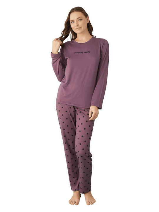Mihra Winter Women's Pyjama Set Lilac