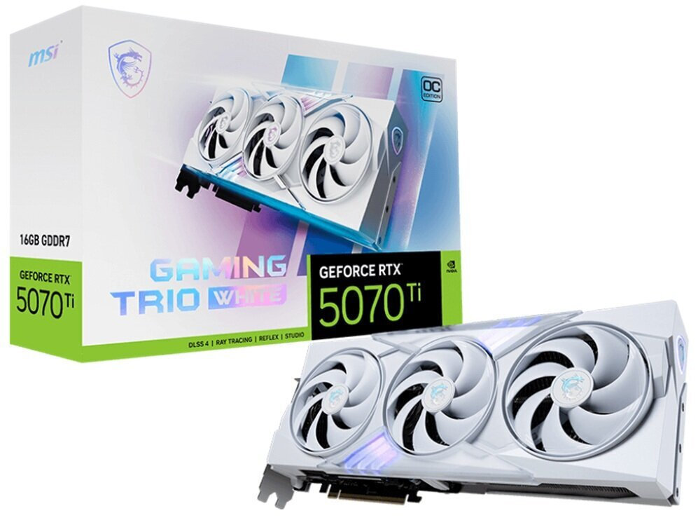MSI GeForce RTX 5070 Ti 16GB GDDR7 Gaming Trio OC White Κάρτα Γραφικών
