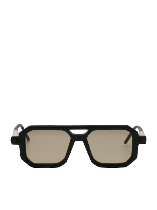 Kuboraum Unisex Γυαλιά Ηλίου με Μαύρο Κοκκάλινο Σκελετό και Μαύρο Φακό
