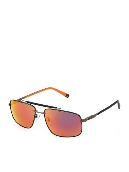FILA Men's Sunglasses with Gray Metal Frame and Gray Lens SFI210 K56R