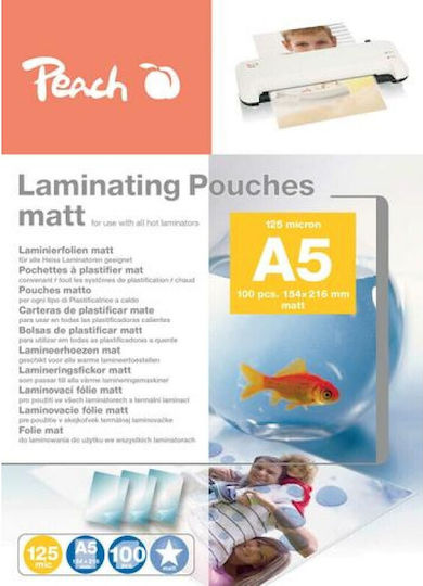 Peach Peach Laminierfolien Matt A5 125 Mikron 100 Stück