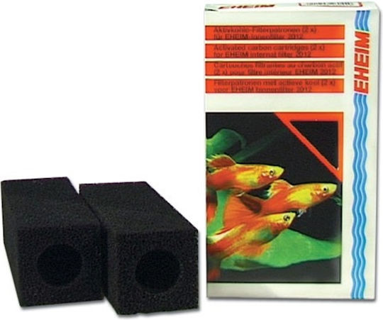 Eheim Activated Carbon Filter Cartridge for Toxin Removal Sponge Cassette 2012, 2 Pcs