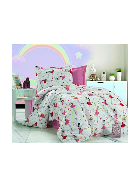 MayHome Baby Duvet Cover Set With Pillowcase Fuchsia 120x160cm