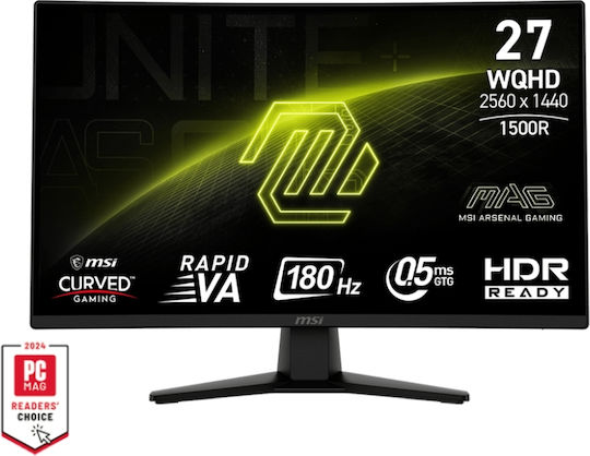 MSI MAG 274CQF VA HDR Curved Gaming Monitor 27" QHD 2560x1440 180Hz with Response Time 0.5ms GTG
