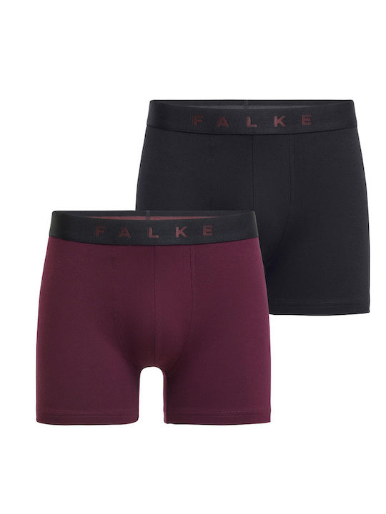 Herren Boxershorts Bordeaux, Black 2Packung
