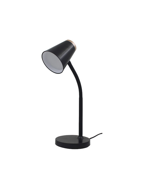 Eko Light Настолна Лампа с Гъвкаво Рамо за Цокъл Вграден LED в Черен Цвят