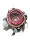 Decorative Christmas Red Candlestick 11x11cm