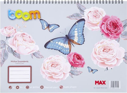 Boom Μπλοκ Ζωγραφικης Νο3 Β4 40φ Flowers
