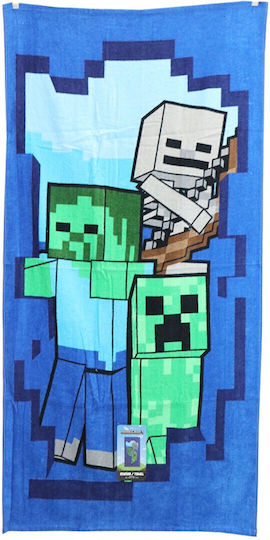 Minecraft Παιδική Πετσέτα Θαλάσσης Beware 70x140εκ Jfk103250 Μπλε