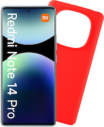 Volte-Tel Задна Корица Силикон с Каишка за Врата Червена Redmi Note 14 Pro